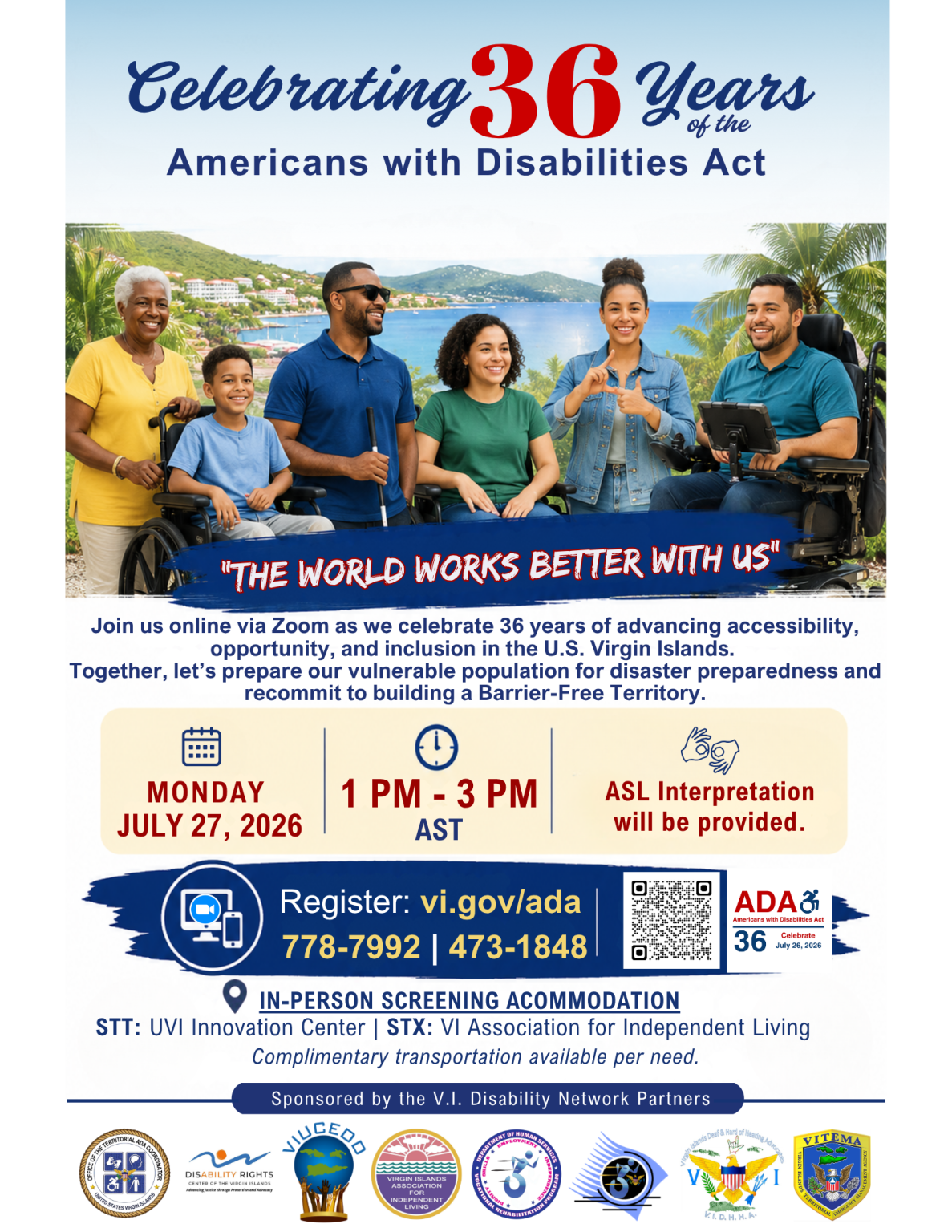 36th ADA Anniversary Flyer. Click on the link above for more information and to register. 